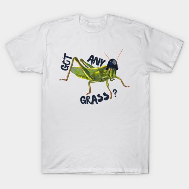 Grasscopper Insect Pun T-Shirt by techno-mantis